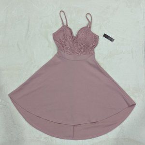 No Boundaries High Low Mauve A-Line Dress